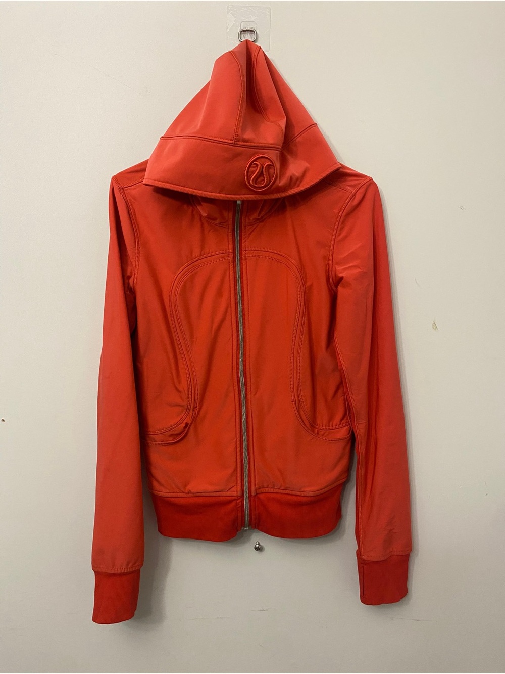 lululemon athletica Women's Coral-Red Hooded Bomber Jacket